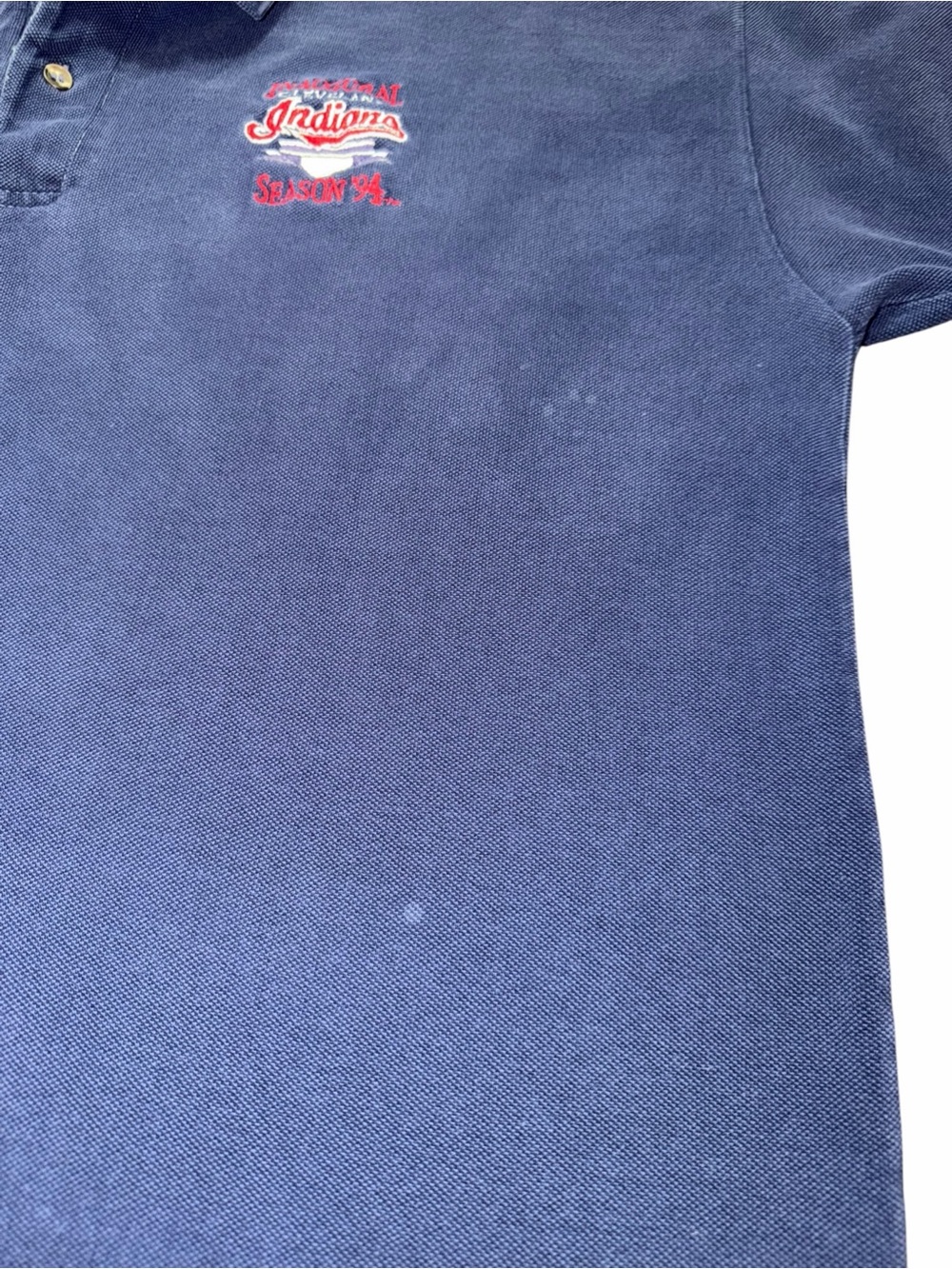 Vintage Cleveland Indians Inaugural Season 94 Inn Harbor Navy Polo Shirt - Picture 5 of 7